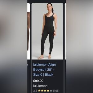 lululemon align bodysuit 25” - brown size 8